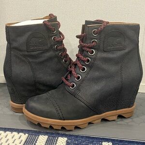 Sorel Joan of Arctic Wedge II PDX Boots Women's 7 Waterproof Gorpcore Black New
